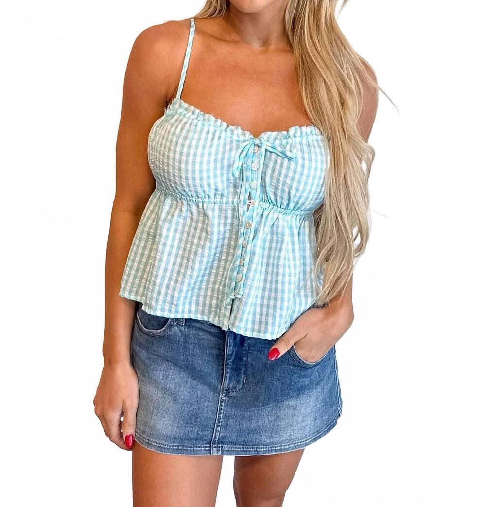 NEW OLIVACEOUS emilie peplum cami top in mint